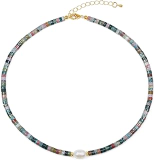 COAI Pearl Heishi Stone Women's Choker Necklace