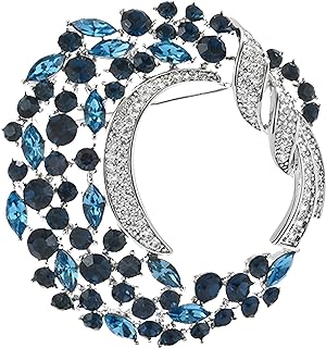 Rhinestone Wreath Brooch Crystal Brooches Rhinestones Brooch Pin Jewelry Valentine's Day Mother's Day Gift for Women Girls