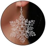 Charming Snowflake Dangle Earrings with French Wire Back Finding for Women - Acrylic Winter Design