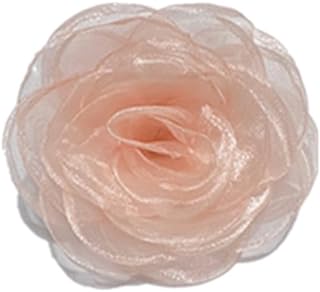 Dainty Rose Flower Brooches Pins Delicate Large Lace Flowers Brooch Classic for Wedding Party Dance Banquet for Women Ladies Elegant Lapel Pin Dress Suit Clothes Accessories Jewelry Valentine's Day Gifts 100mm