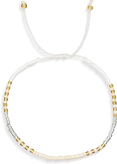 Handmade Boho Beaded Stackable Bracelets for Women Girls, Cute Dainty Colorful Seed Beads Adjustable Rope Braided Bracelet Fashion Friendship Jewelry Gift