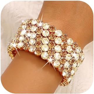Vintage Gold-Filled Sakytal Rhinestone Bracelet, Box Chain, Sparkling Multilayer Cuff for Women, Elegant Crystal Allure Design