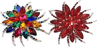 seven wolves Women's Austrian Crystal Brooch Wedding Flower Leaf Bouquet Brooch