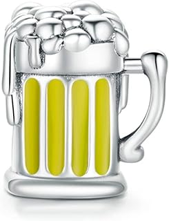 La Menars Flowers and Gingko Leaves Charm for 925 Sterling Silver for Women's Bracelets & Necklaces Dangle Pendant for Valentine's Day Mother's Day Gifts for Girls