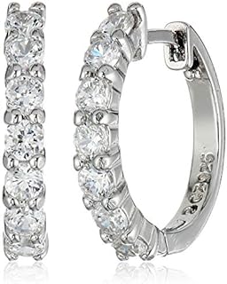 Amazon Essentials 0.63 Inch Sterling Silver Huggie Hoop Earrings with Push Back Design
