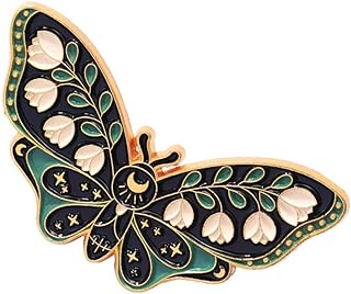 Lily of the Valley Butterflys Moth Hard Enamel Pins Vine Flying insects Brooches