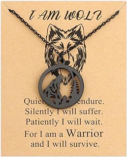 Lobster Clasp Wolf Pendant Necklace in Stainless Steel for Wolf Enthusiasts, Howling Wolf Design, Ideal for Coworkers