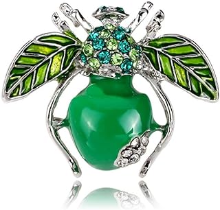 Crystal Insect Fruit Brooch Pins, Apple Brooch Pins, Fashion Fruit Crystal Animal Brooches Pin,Sweet brooch,Suit Stud, Shirt Studs, Lapel Pin for women for men，Dainty Christmas Wedding Birthday Mother's Day Holiday Jewelry Unisex Gifts