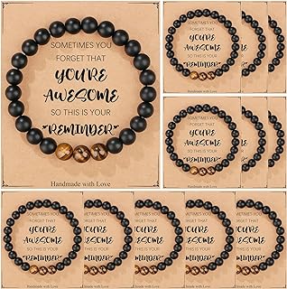 6pcs 12pcs You Are Awesome Inspirational Bracelets for Women Men Beaded Bracelet Party Favors Birthday Gifts for Best Friend Female Sisters Gift from Sisters