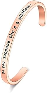 MYOSPARK In Wonder Land Inspired Do You Suppose She's A Wildflower Cuff Bangle Bracelet