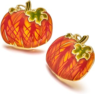 FAMARINE Pumpkin Earrings Halloween Women Funny Earrings Pumpkin Stud Earrings Holiday Gift
