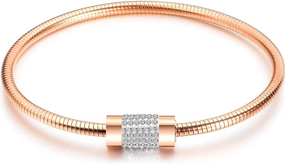 Jude Jewelers Stainless Steel Cable Wire Cubic Zircon Screw Clasp Wedding Promise Statement Holiday Vacation Bangle Bracelet