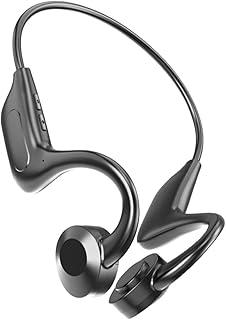 Jojofuny Écouteurs à Conduction Osseuse pour Courir avec Technologie Sans Fil, Cadre en Titane et Imperméabilité, Idéal pour les Adultes Actifs