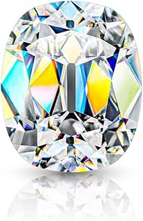 Loose Moissanite 1 Carat, Colorless Diamond, VVS1 Clarity, Elongated Cushion Old Mine Cut Brilliant Gemstone for Making Engagement/Wedding/Ring/Jewelry/Pendant/Necklaces Handmade Moissanite