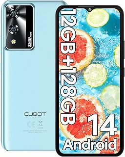 CUBOT A10 Handy mit Vertrag für alle Träger, Android 14, 12GB RAM + 128GB ROM, 6.56 Zoll HD+ Bildschirm, 48MP Kamera, 5100mAh Akku, Dual SIM, ideal für alle Nutzergruppen