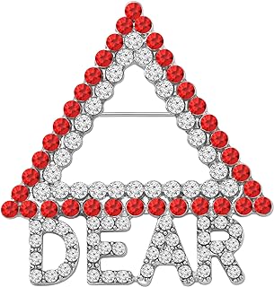 Sorority Jewelry Gift Greek Sorority Gift Dear Triangle Pearl Brooch Pin (DEAR pin)