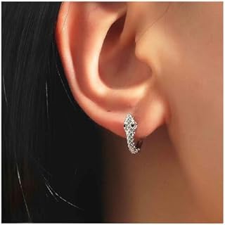Boho Snake Hoop Earrings Gold Snake Huggie Earrings Punk Serpent Huggie Hoop Earrings Vintage Serpent Earrings Jewelry for Women and Girls