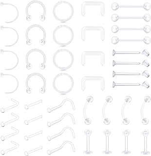 Clear Cubic Zirconia Nose Stud with Stainless Steel Back, Ideal for Work or Surgery, in Classic Design by TOKRING