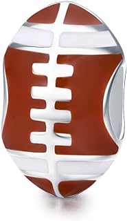 Rugby Charms Baseball Charms Volleyball Charms Sports Charms Sterling Silver Super Bowl Fans Ball Bead for Pandora Bracelet Charms