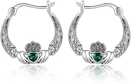 Claddagh/Owl/Mushroom/Chicken/Cat/Teddy Bear/Otter/Giraffe/Goat/Horse Hoop Earrings Sterling Silver Earrings Jewelry Mothers Day Gifts for Women