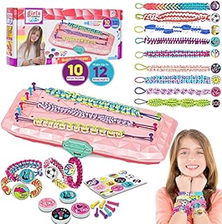 Ingooood Friendship Bracelet Making Kit for Girls, DIY Braided Rope Kids Jewelry Making Kit Craft Toys for 6 7 8 9 10 11 12 Years Girls, Party Supply and Travel Activities