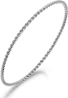 24K Gold-Plated Sterling Silver Box Chain Bangle Bracelet, Round Twisted Design for Women and Girls, Elegant 1/2/3 Loop Party Accessory - H&Beautimer Luxurious Glossy Sterling Silver Jewelry Gift