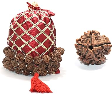 Nepali 5 Mukhi Rudraksha Japa Mala 108 Bead Necklace by IS4A Certified - Natural Himalayan Gem, Spiritual Yoga and Meditation Accessory for Men and Women - Organic, Chemical-Free