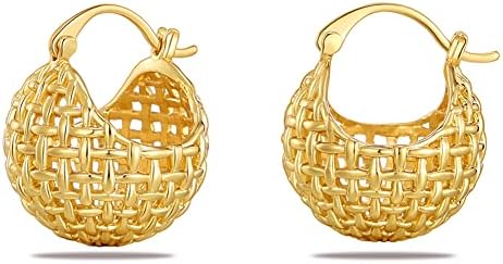 Gold Hoop Earrings for Women Trendy Hoop Huggie Earrings 14K Statement Hoop Earrings Hypoallergenic Hoop Earrings Jewelry Gifts