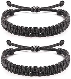 Jeka Handmade Braided Unisex Friendship Bracelets Distance Matching Bracelet 2 Pcs