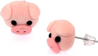 SAE99 Zinc Alloy Stud Earrings with Push Back - Polymer Clay