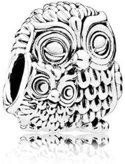 MiniJewelry Owl Charm for Bracelets Owl Family Animail Bird Sterling Silver Charm for Women Girls Family Present