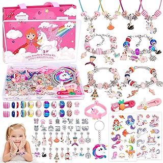 Bracelet Making Kit for Girls, Unicorns Gifts for Girls, Arts and Crafts for Kids Ages 4 5 6 7 8 9 10 11, Gifts Toys for 4-12 Year Old Girl, Beads for Bracelet Making, Jewelry Making Supplie