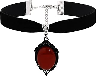 Sacina Gothic Victorian Choker, Black Velvet Choker, Red Choker, Vintage Choker, Gothic Choker, Halloween Necklace, Christmas New Year Jewelry Gift For Women