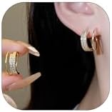 Copper Double Hoop Spiral Earrings with Hypoallergenic Features for Women with Single Piercing - Unique Spiral Design