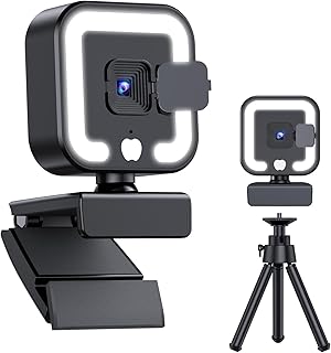 Hemisol 4K Webcam with Autofocus, Fill Light, and Privacy Cover, Compact 2.7-inch Design, Ideal for Professional Streaming and Video Calling On Any Laptop or Desktop