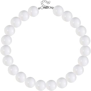 Chunky Pink Beaded Choker Necklace for Women Y2k Funky Bubblegum Adjustable Bead Necklace for Men Best Jewelry Gift for Teens Girls