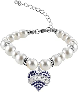 Finer Women Bead Bracelet Gift for Women Girl Greek Sorority Jewelry BFF Sisterhood Gift