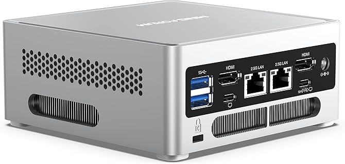 MINISFORUM Mini PC NAB6 Lite con Intel Core i5, 16GB DDR4 y SSD de 500GB, Dual LAN 2,5G, WiFi 6, ideal para juegos ligeros, edición multimedia y trabajo profesional en casa