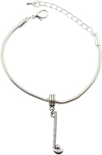 Golf Charm Bracelet with Stainless Steel Snake Chain and Buckle Clasp, Ideal for Golf Lovers