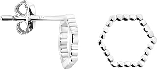 SOFIA MILANI - Women's Earrings 925 Silver - Hexagon Stud Earring - E1448