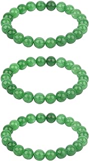 Set of 3 Crystal Bracelets - Healing Crystals, Energy, Worry Stone, Triple Protection Bracelets