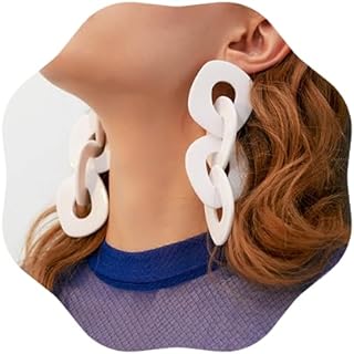 Acrylic Drop Dangle Earrings Chunky Long Chain Dangle Earrings Statement Earrings for Women