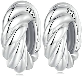 Charm Bracelet Spacer Beads Sterling Silver 2pcs Rubber Stopper Charm Spacer Beads for Pandora Charm Bracelet Beads (Prepare Spacer Beads)