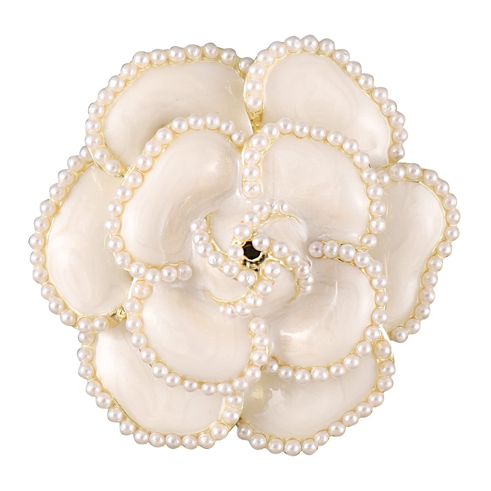 Flower Brooch Pins for Women Gold Brooch Rhinestone Brooch Broach Large Flower Brooch Pins for Women Large Brooch for Women Wedding Banquet Anniversary Christmas Mother's day