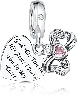 CLYQCL 925 Sterling Silver Clasp, Mother-Daughter Charm Bracelets with Cubic Zirconia for Wife on Mother's Day/Christmas/Birthday