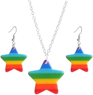 Handmade Vibrant Rainbow Dangle Earrings with French Wire Back Finding for Women - Bohemian Style, LGBTQ Pride Statement Earrings crafted from Clay & Alloy