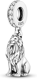 Hapour 925 Sterling Silver Charm Pendant Dangle Beads for Bracelet Necklace Animal Lion Charms DIY Jewelry Gift for Women Girls