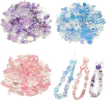 Vibrant Charm Clasp Sanrio Bracelet Beads with Acrylic Design for DIY Jewelry Enthusiast - Available in Pink, Light Blue and Purple Colors
