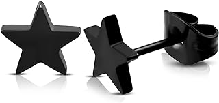 Stainless Steel Shining Shooting Star Stud Post Earrings