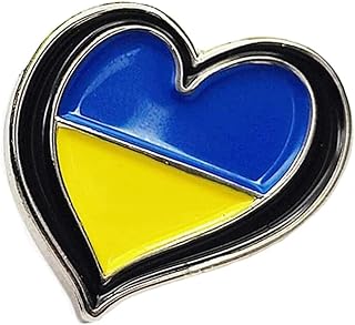 Ukraine Flag Brooch Coat of Arms of Ukraine Ukrainian Map Flag National Emblem National Flower Brooch Patriotic Badge Lapel Pins For Backpacks Hat Bag Clothes Patriotic Badge Enamel Pin, Metal, alloy